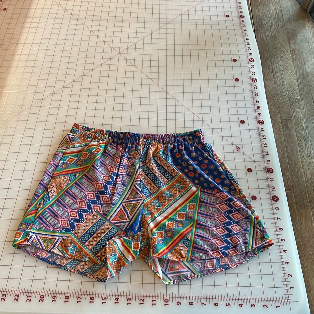 Pronto USA Nordstrom sz large fun tribal print inspired orange pink blue - Picture 5 of 13